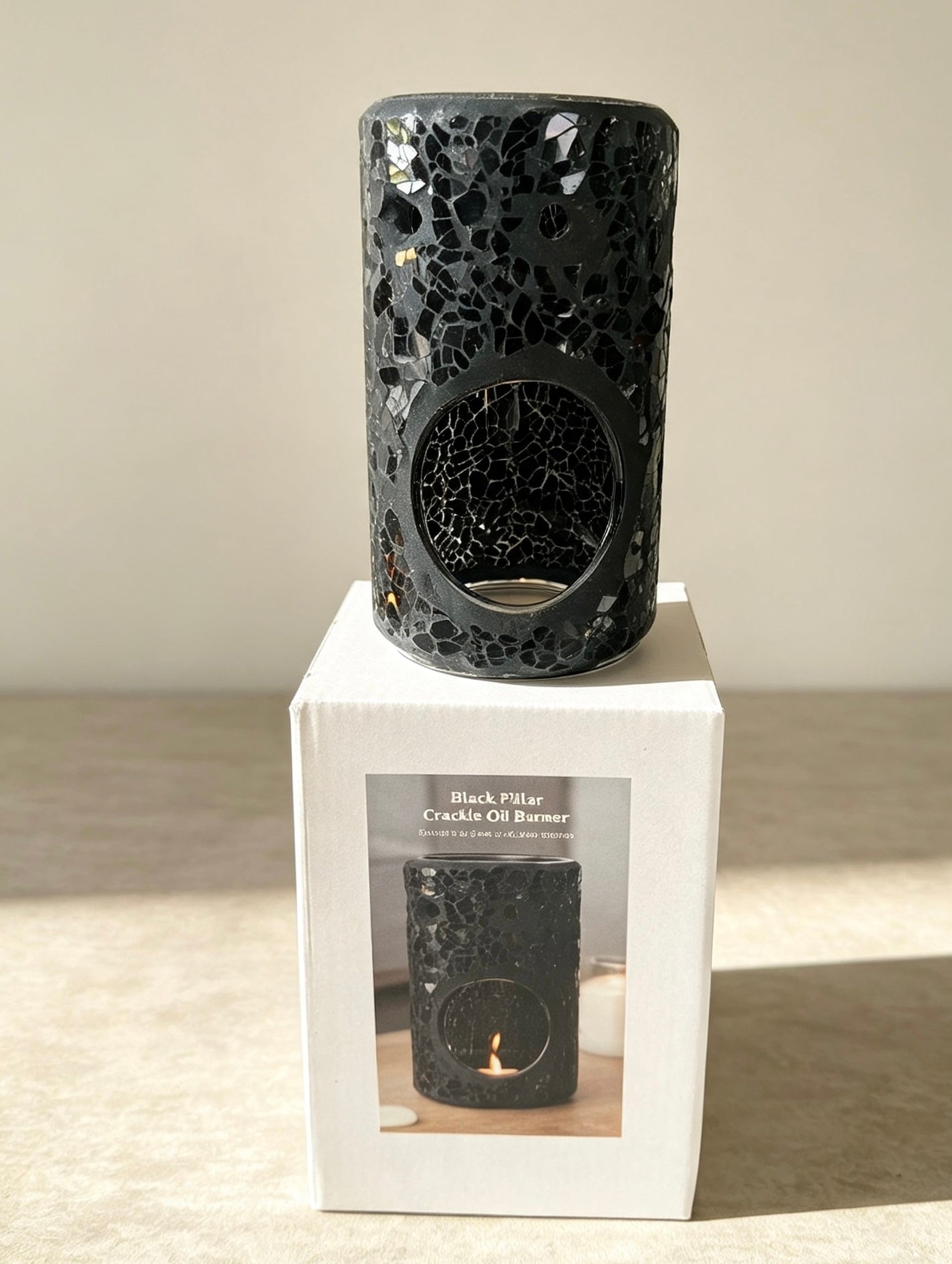 Black crackle burner