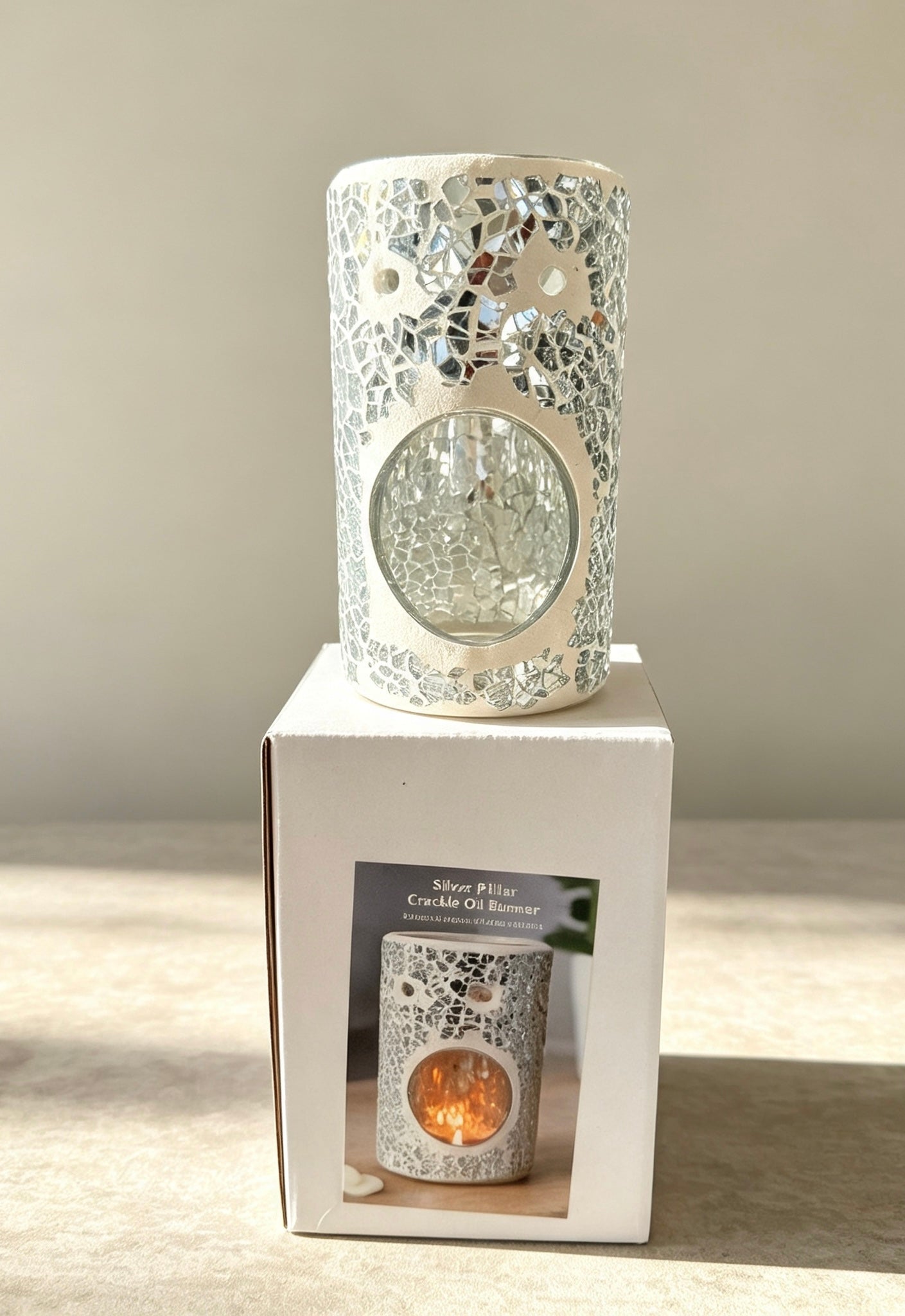 Silver crackle burner