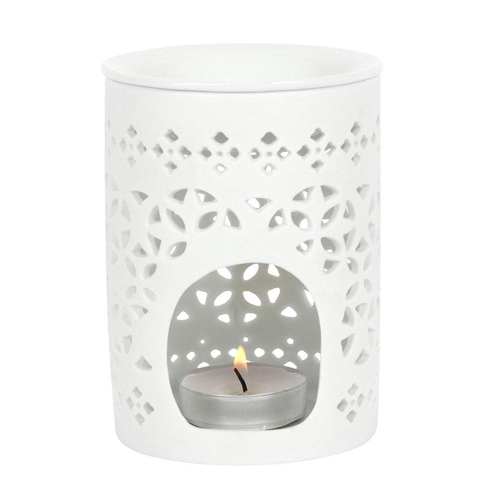 White matte cut out burner