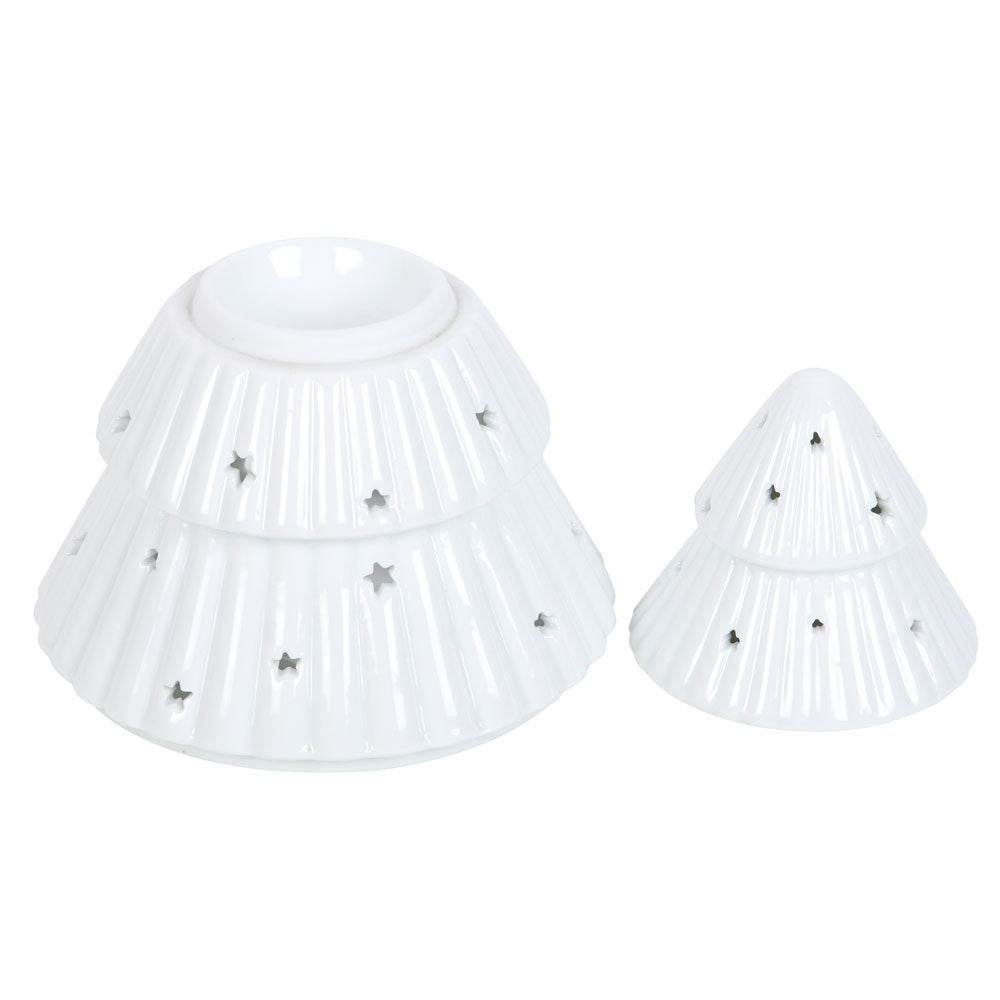 White Christmas tree burner