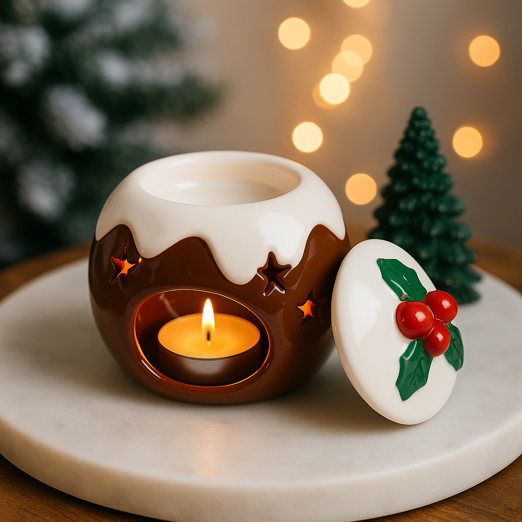 Christmas pudding wax burner