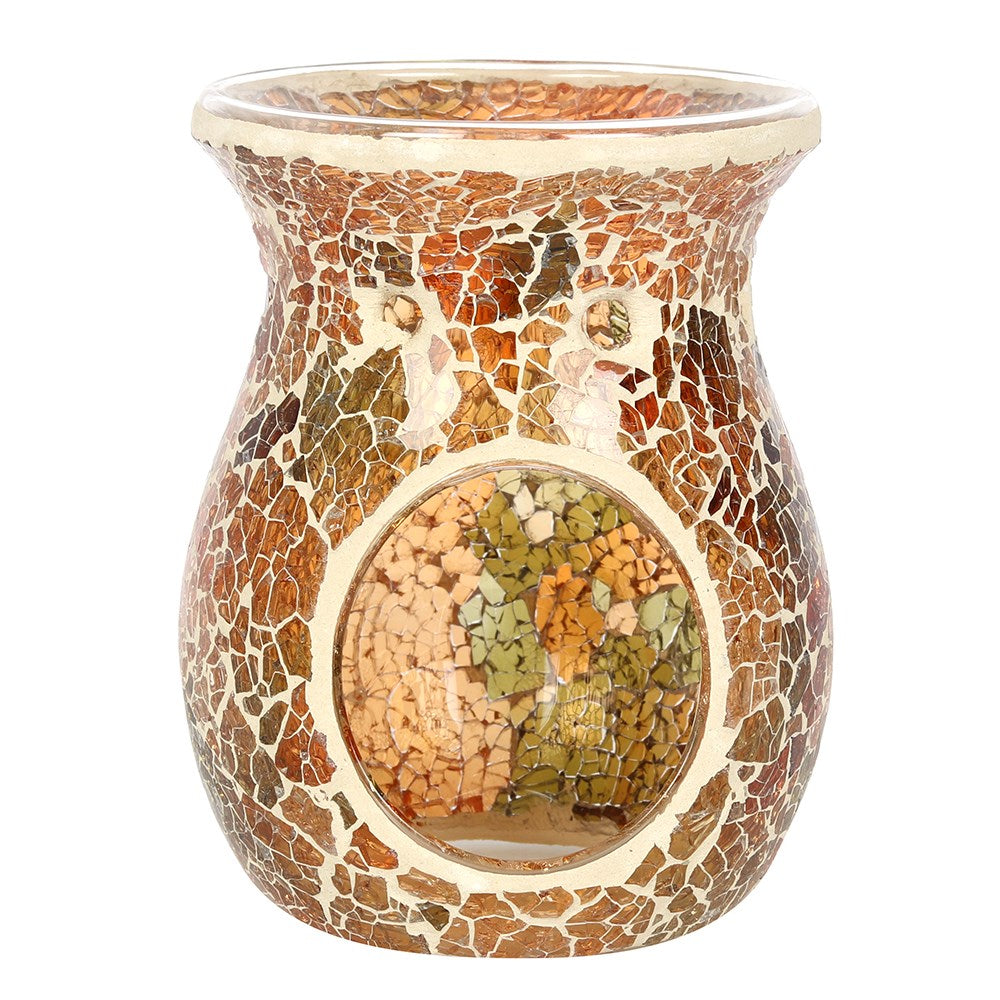 Crackle brown wax burner