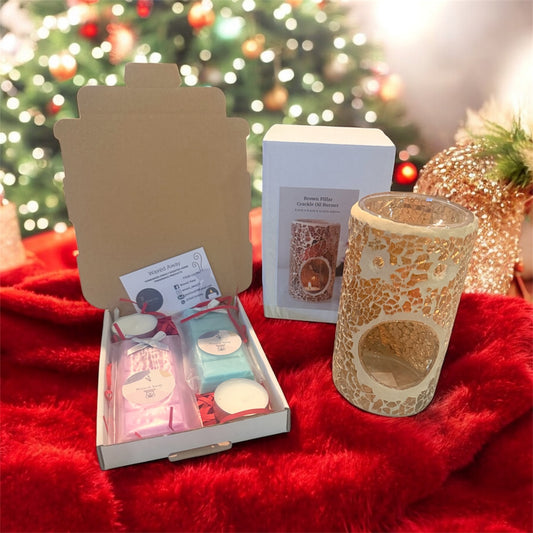 Brown pillar gift set