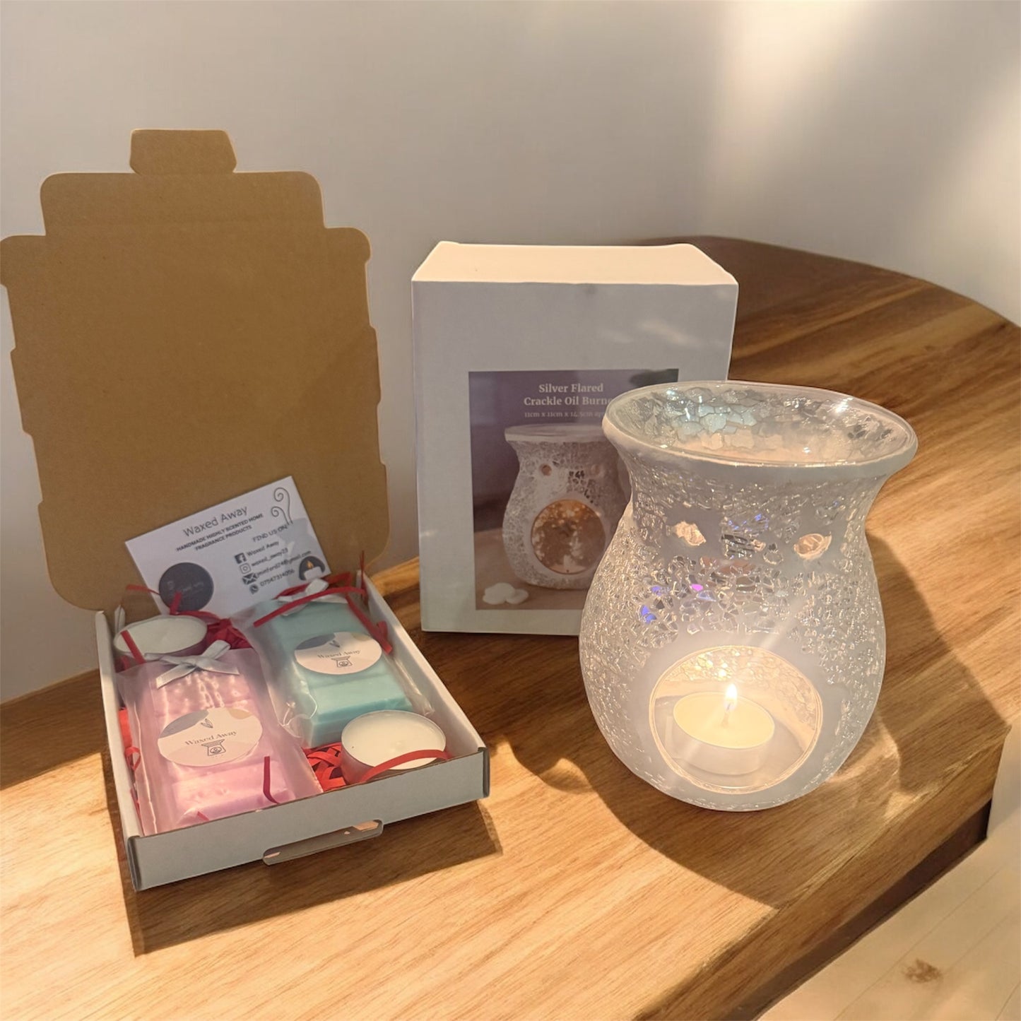 Silver crackle gift set