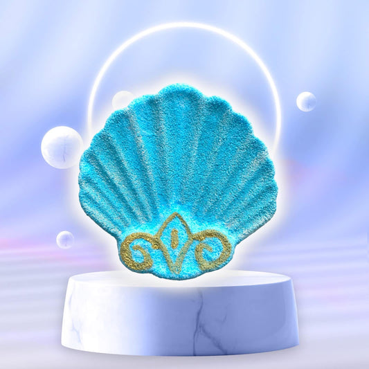 Mermaid shell bath bomb