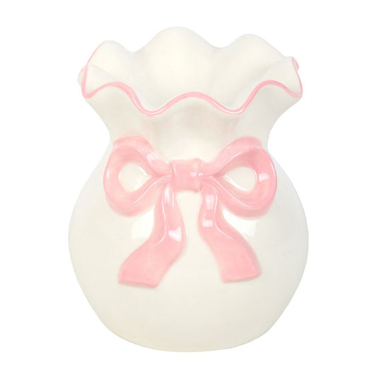 White and pink bow burner