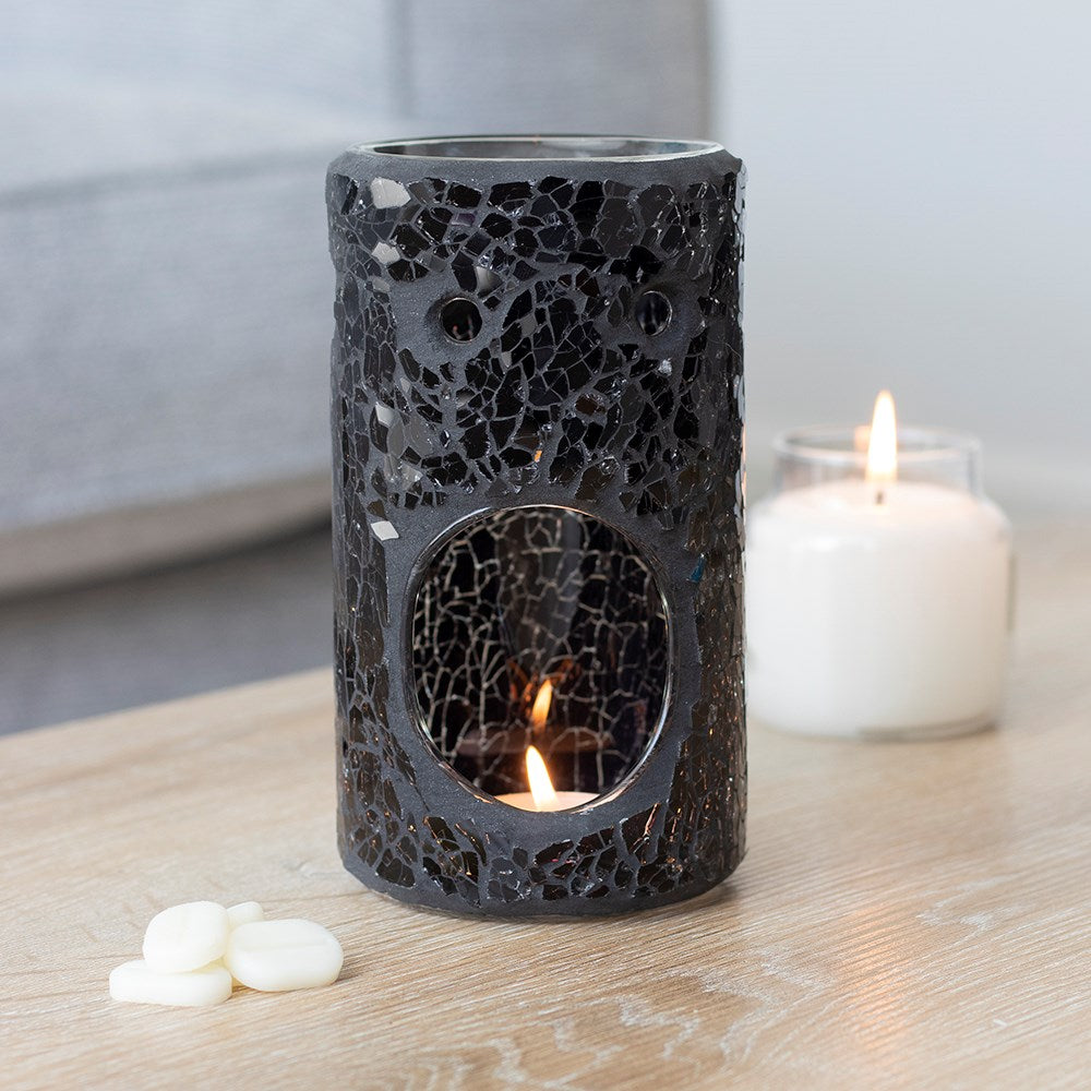 Black pillar crackle warmer